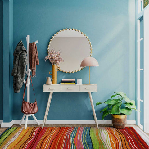 Multi Coloured Striped 827 BONITA Rug