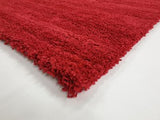 Red Solid Shag Rug - RugsAU