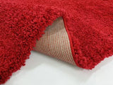 Red Solid Shag Rug - RugsAU