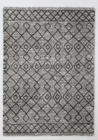 Bohemian Grey fluffy 5184 Rug