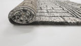 Boho Grey White  5185 Shag Rug