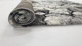 Marble Black White 6467  Shag Rug