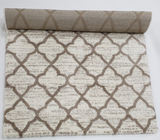 Sophia 7328 Brown Cream Trellis Shag Rug