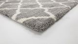 Grey  White Trellis 7328 Soft Rug