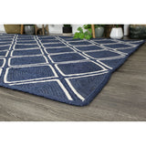 Navy Trellis Artisan Jute Rug - RugsAU