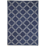 Navy Trellis Artisan Jute Rug - RugsAU