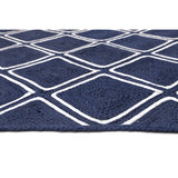 Navy Trellis Artisan Jute Rug - RugsAU