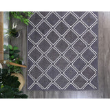 Grey Trellis Artisan Jute Rug - RugsAU