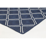 Navy Trellis Artisan Jute Rug - RugsAU