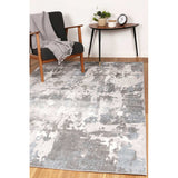 Bergen Washed Out Abstract Blue White  Rug 2