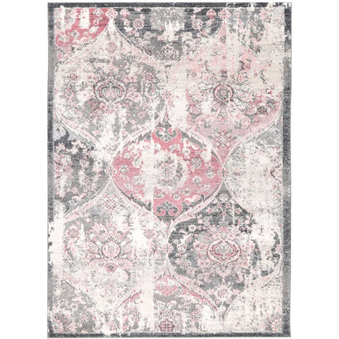 BRISTOL PINK & BLACK DIAMOND PATTERN BRIS7 RUG