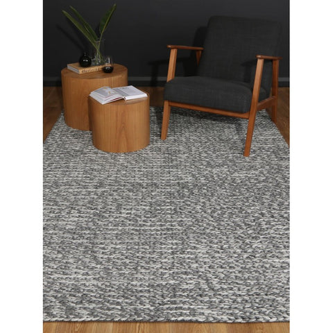 MIXED CHARCOAL WOOL RUG 1