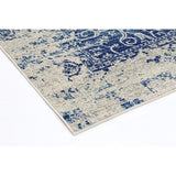 Navy Blue Traditional Delicate 21 Rug