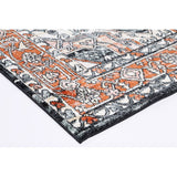 Black Persian Pattern Rug 01