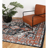 Black Persian Pattern Rug 01