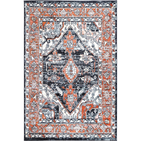 Black Persian Pattern Rug 01