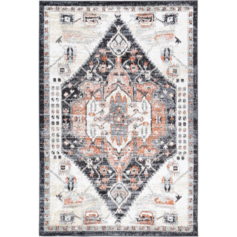 Cream Terracotta Persian Pattern Rug 03