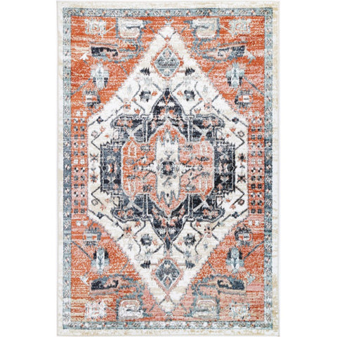 Terracotta Persian Pattern Rug 04