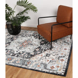 Charcoal Persian Pattern Rug 10