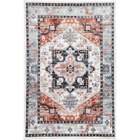 Rustic Blue Persian Pattern Rug 11