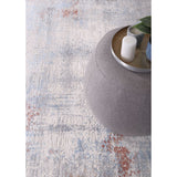 Contemporary Blue Red Expressions 2 Rug