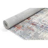 Contemporary Blue Red Expressions 2 Rug