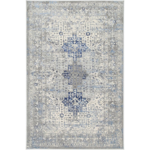 Grey Blue Expressions 5 Rug