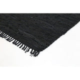 Gypsy Black Leather Rug - RugsAU