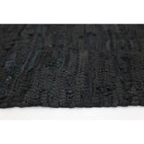 Gypsy Black Leather Rug - RugsAU