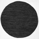 Gypsy Black Leather Rug - RugsAU