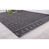 Himalaya Grey Geometric Wool Rug - RugsAU