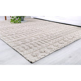 Himalaya Natural Geometric Wool Rug - RugsAU