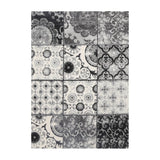 Patchwork Black Grey Rug