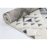 Kazaa Cream Grey Triangle 8988  Rug