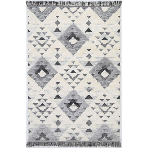 Kazaa Cream Grey Triangle 8988  Rug