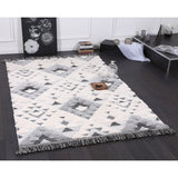 Kazaa Cream Grey Triangle 8988  Rug