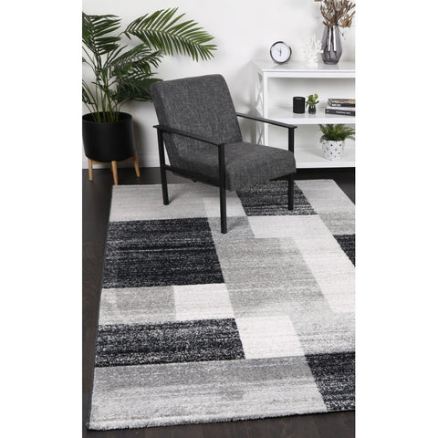 KIMBER BLACK GREY RUG 6