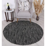 Scandinavian Wool & Cotton Black Rug - RugsAU