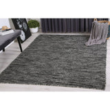 Scandinavian Wool & Cotton Black Rug - RugsAU