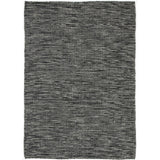 Scandinavian Wool & Cotton Black Rug - RugsAU