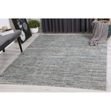 Scandinavian Wool & Cotton Teal Rug - RugsAU