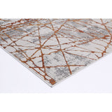 Grey & Rust Rug  PORT03