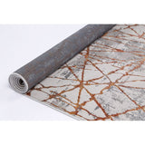 Grey & Rust Rug  PORT03