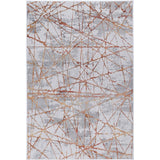 Grey & Rust Rug  PORT03