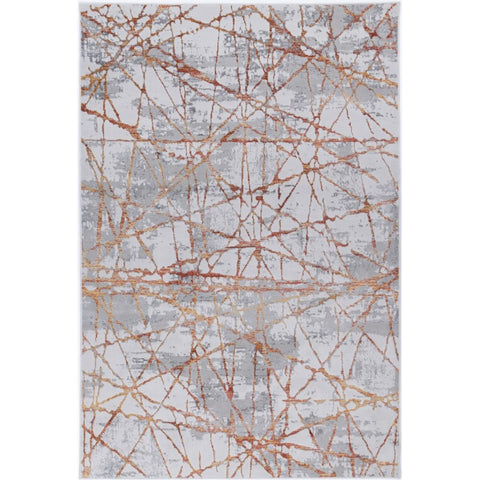 Grey & Rust Rug  PORT03