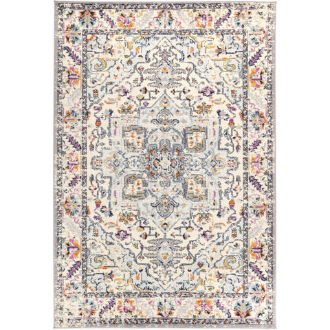 CREAM GREY BOHO RUG SICI11