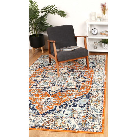 RUST BLU VINTAGE RUG SICI12