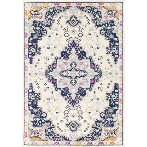 CREAM NAVY VINTAGE RUG SICI15