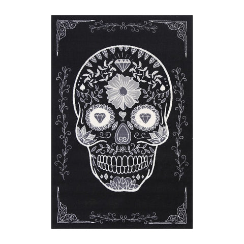 Sugar Skull Single Black Non-Slip